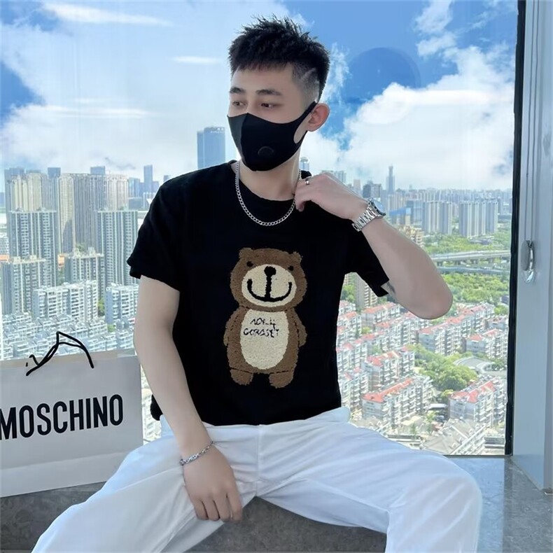 圆领熊熊短袖男夏季薄款新款内搭夏季打底衫T192,男装T恤,星座1116A-2（原606A-1）