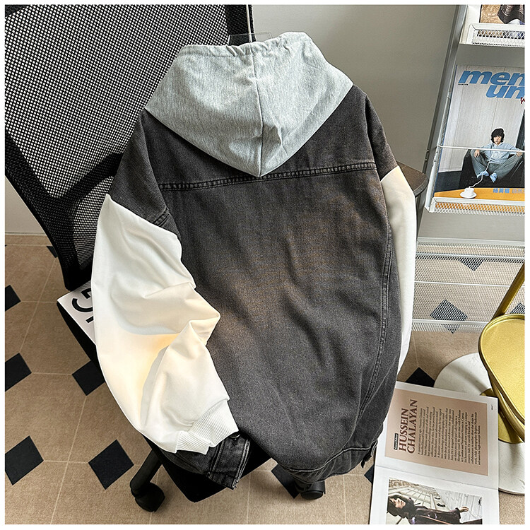 JK3040-P70-控98现货拼接牛仔夹克外套,男装夹克,星座116