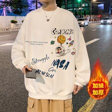 WY20-P28圆领卫衣男士潮牌上衣男长袖T恤男长袖t恤男加绒P36图片