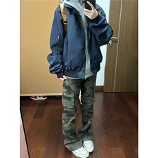 潮夹克男女春秋季新款外套美式高街翻领外套JRS090-P54，男装夹克，星座208-5