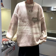 男秋冬扎染圆领爱心毛衣M44P42，男装针织衫/毛衣，星座1116-2