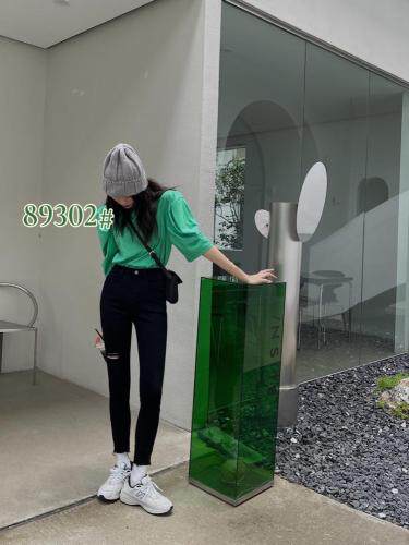 【现货】秋割破特色小脚裤，其它，T7