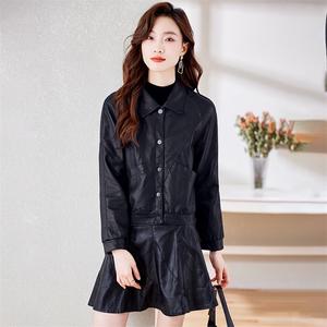 皮衣外套女2026年春季新款水洗皮机车服显瘦pu皮夹克韩版短外套潮图片