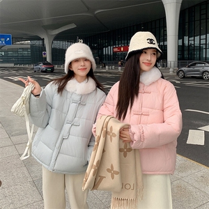 CC084-P100 新中式风盘扣棉服女冬季新款短款面包服外套棉衣潮图片