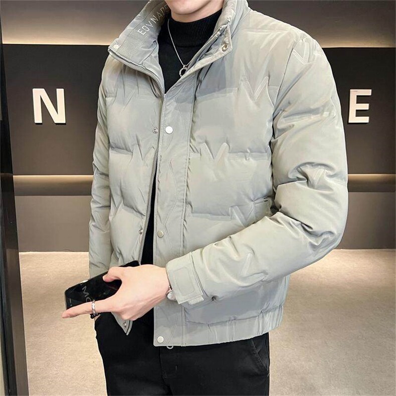 标三防面料冬季男士立领简约时尚潮流帅气百搭鸭绒保暖外套,男装羽绒服,电商A225