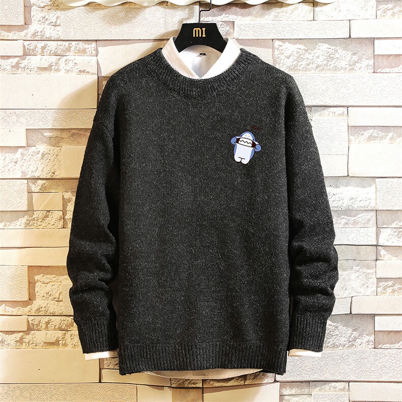 M19167-P45加绒款-P65加厚加绒毛衣男大码毛线衣男针织衫砖墙,男装针织衫/毛衣,电商A040A