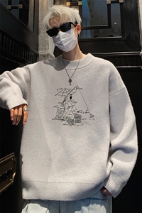 高质量！秋冬季半高领毛衣男士加绒加厚线衣针织衫男DMY533-特P38图片