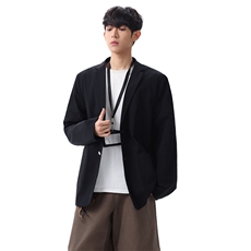 复古宽松西装外套单排扣休闲西服通勤百搭上衣XZ309JK8628P85，男装西服套装，星座309（原A406）