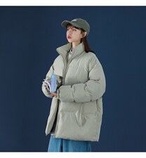 冬季外套青少年中性风棉衣休闲纯色百搭男女上衣A177-M288-P50图片