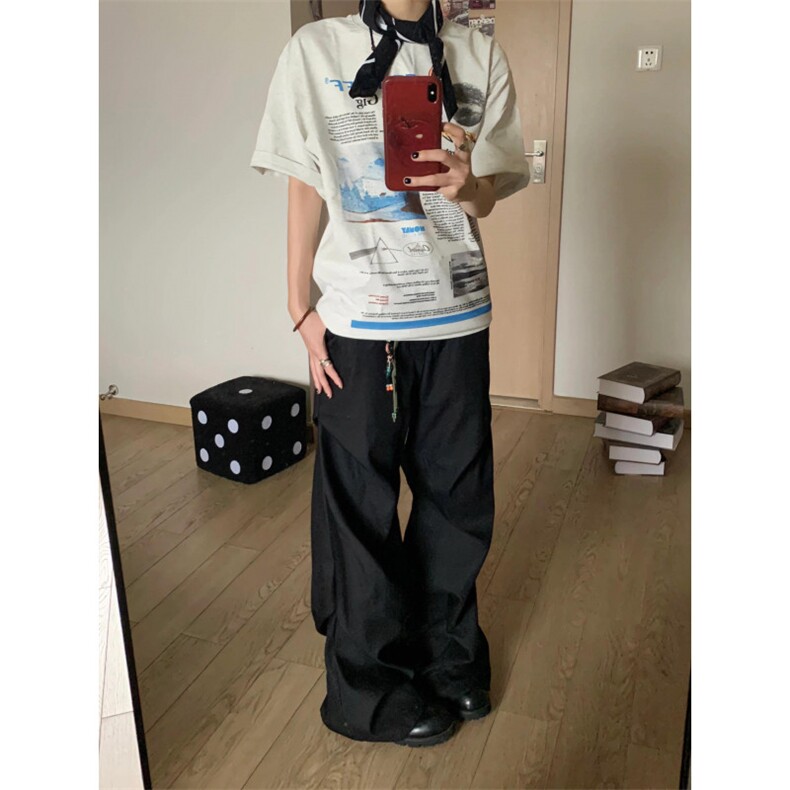 【网图有货】褶皱微喇西裤垂坠感高级感冰丝裤子MH228LL-特P45,男装西裤,星座1007（原301D）