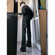 B221美式ins高街暗黑光版修身微喇牛仔裤LK23137-P55控78，男装牛仔裤，电商B221