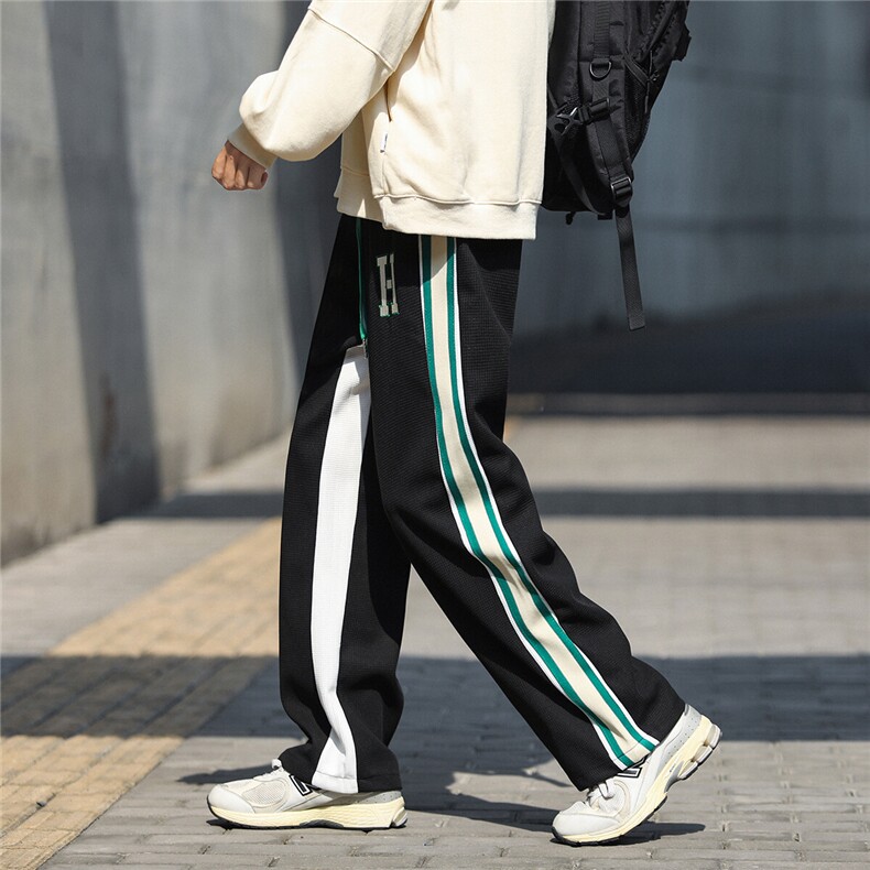 1日系CityBoy风华夫格休闲裤男拖地女中性风直筒男7790特P25控55,男装休闲裤,星座226-2