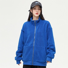 奥粒绒外套基础纯色休闲百搭开衫立领卫衣男女同款EY-3662-P85，女装短外套，电商B306