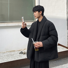 YR099-P235【有报告】90白鸭绒羽绒服短款v领男士大码面包服，男装羽绒服，电商B280-1（原A049）