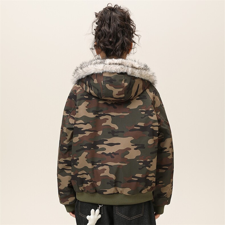 潮流宽松连帽棉服高街潮牌休闲棉衣A161-9981-P91,男装棉衣,电商A161