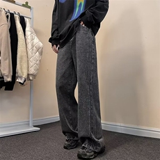 美式高街牛仔裤男韩版潮流个性帅2024春季ins宽松长裤RK1298-P47，男装牛仔裤，星座412-3