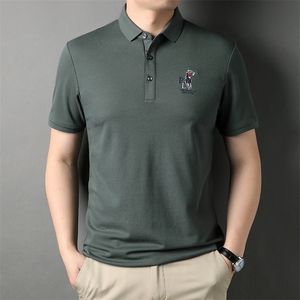 保罗t恤男半袖衬衫领Polo衫男短袖2023新款夏季翻领中年衣服体恤图片