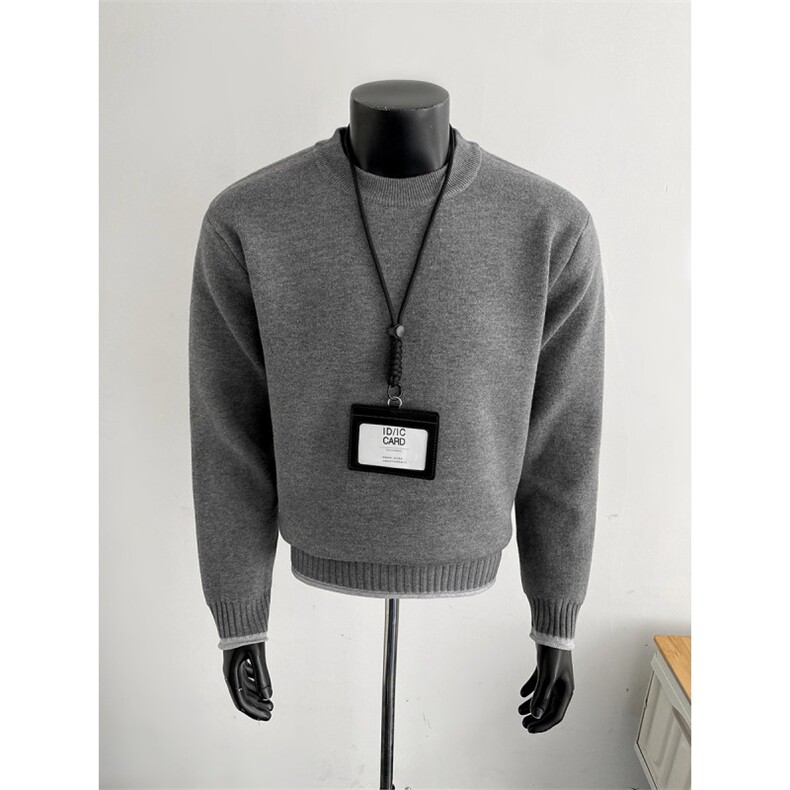 自家假模图B2165166P652025秋冬装男卷边加厚不加绒毛衣，男装针织衫/毛衣，电商B216（原B302）