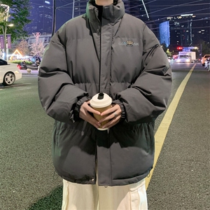 外景冬季加厚面包服男潮宽松保暖棉衣慵懒风立领外套MF00434/P90图片