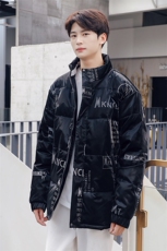 现货潮牌鲨鱼皮高端品质立领韩版大码情侣羽绒服面包服男外套短款，男装背心/马甲，星座301D-5(原星座1415）
