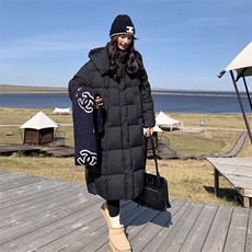 重磅高充绒90白鸭绒外套女2025冬季新款加厚温暖设计感长款羽绒服，女装羽绒服，2C011