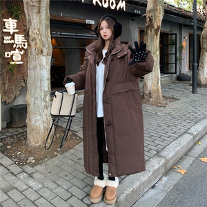 新款！！牛角扣连帽长款90绒羽绒服2C260-D087-P335-K498图片