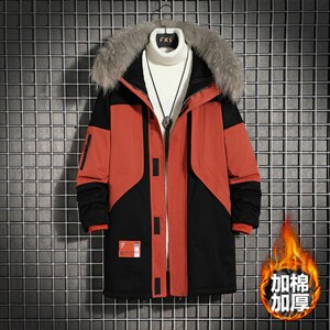 8XL~M冬季新款2021加厚大毛领中长款棉大衣男货足支持各种活动，男装棉衣，钱塘717(原712)