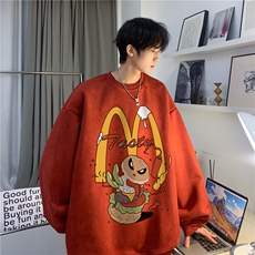 重磅卫衣男春季新款趣味卡通印花圆领外套JK23410特批p36-控59，女装短外套，星座605(原A050)