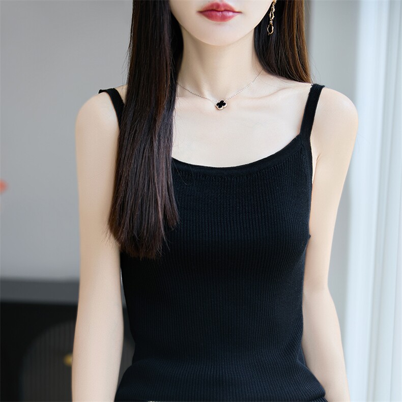夏季新款简约莱赛尔天丝背心女宽松百搭显瘦时尚休闲上衣,女装背心吊带,斯美雅安迪绒