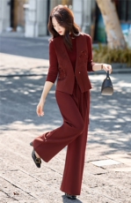2025春秋季绣花工艺优雅气质套裤女新款别致漂亮收腰马甲三件套，女装套装/套裙，伊航服饰