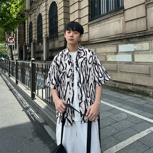 CS005～特P25控39有货（自家图）夏季短袖花衬衫男女沙滩衬衣图片