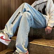 k1075-p48-控68现货宽松拉链cleanfit牛仔裤马丁靴黑暗，男装牛仔裤，星座116