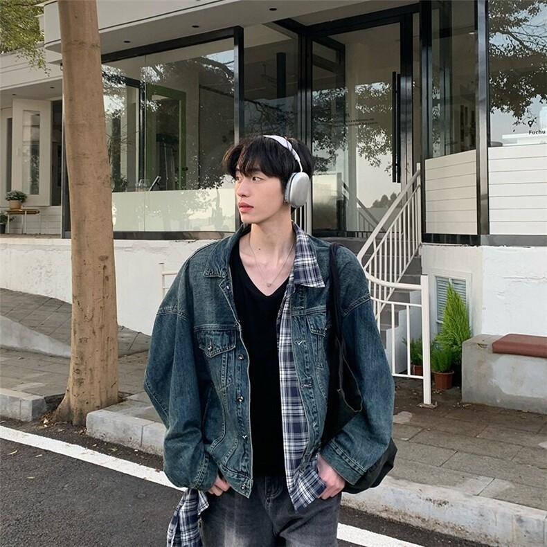 DJK8624-P88春秋假两件牛仔夹克男宽松水洗潮牌外套男-网图大货,男装夹克,星座603-2