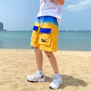 2021年夏季新款休闲裤男港风工装潮牌短裤中性风DS-C407-2029-P40