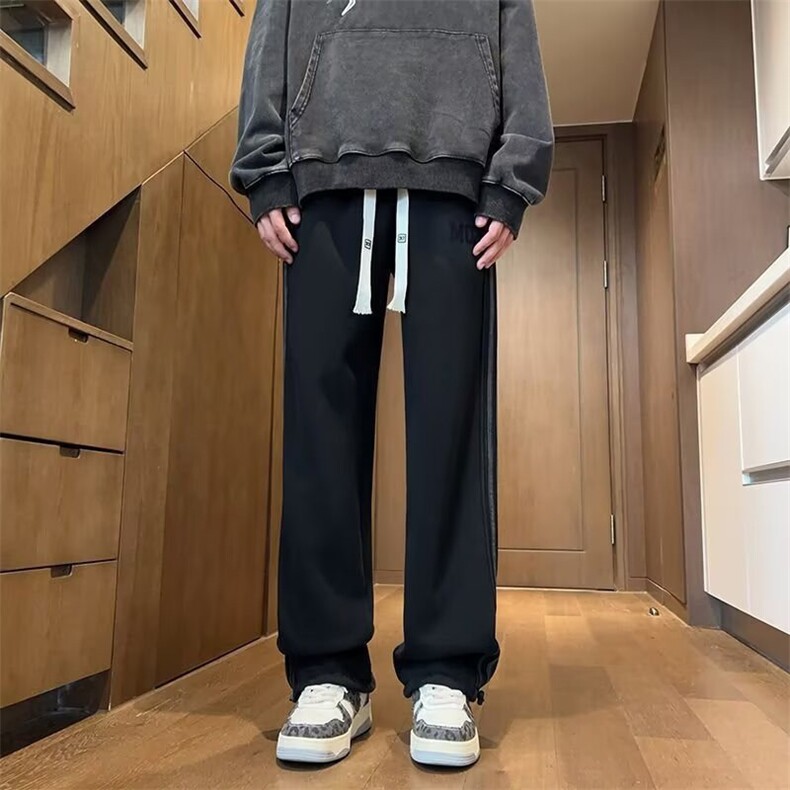 2025春秋新款卫裤男青少年酷帅学生帅气直筒宽松运动休闲裤,女装休闲裤,星座1210-1