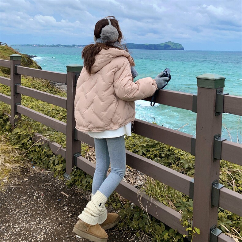 现货粉色连帽短款棉衣浙宝217-1119-155-238,女装棉衣/棉服,浙宝217