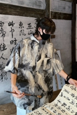 特批P25无差价夏季风透气凉感冰丝宽松休闲短袖衬衫男士CD892，男装衬衫，电商A001-1