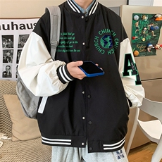 23春季新款港风设计感时尚印花棒球服宽松时尚潮流上衣G71P75控98，女装职业装，电商A247