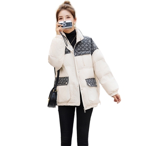 韩系年轻羽绒服女冬季新款时尚潮流款女款中长款羽绒衣外套图片