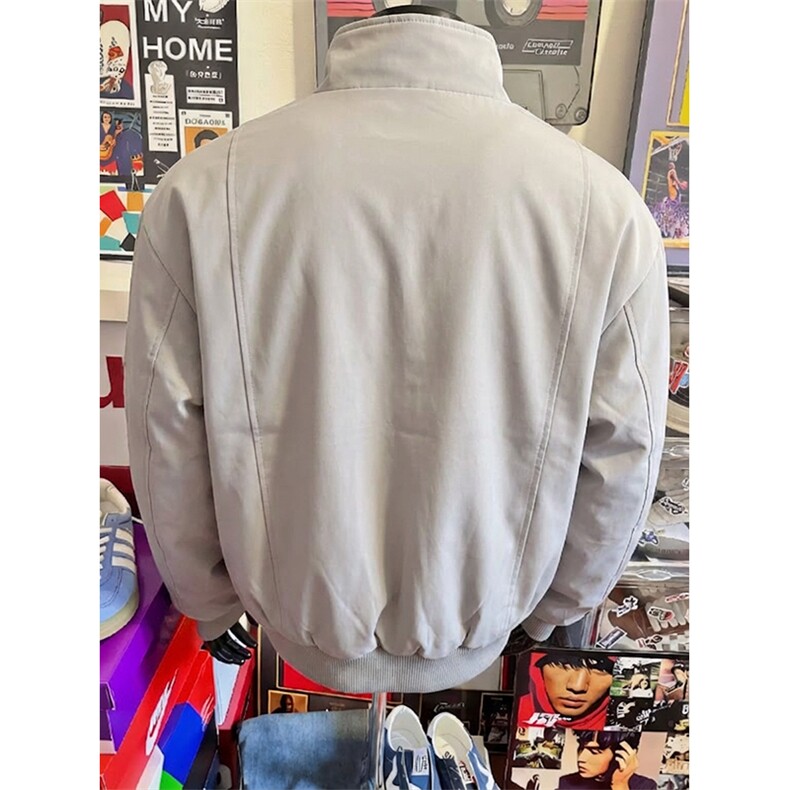 高品质春装新款老钱风美式高街解构立领棒球服飞行夹克潮休闲外套,男装夹克,电商A443