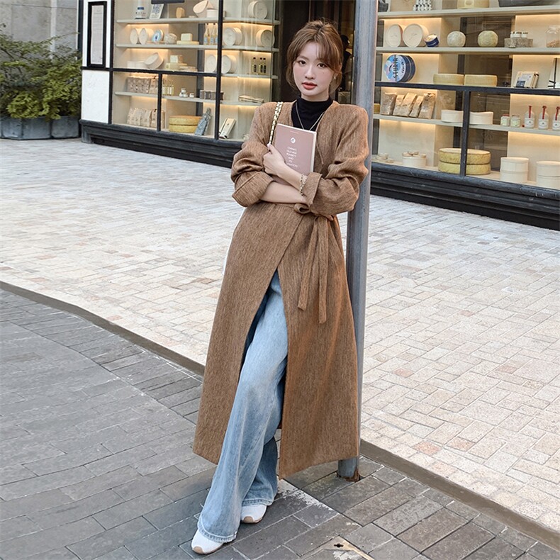 现货设计师极简显瘦呢大衣p195k278-7708-2c210,女装风衣,2C210