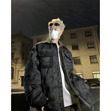 棉服男款冬季美式高街潮牌棉衣外套冬加厚外套，男装棉衣，星座716-4