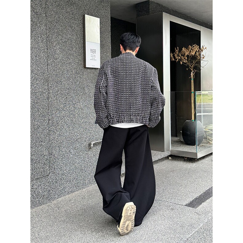高级感夹克男女春秋季立领潮牌宽松痞帅小香风外套JK204-P60,男装夹克,星座308B-1