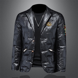 Y99182902022高端冬季90%白鸭绒西装羽绒服镂空图片