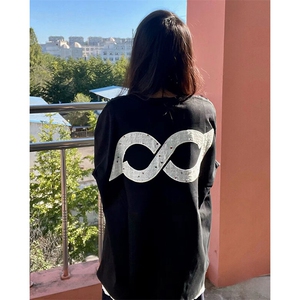 万针全刺绣工艺抖音得物高品质260克重磅纯棉双纱美式高街短袖T恤图片
