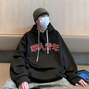 港风华棉得物抖音直播高品质宽松男休闲连帽卫衣W5224P40图片