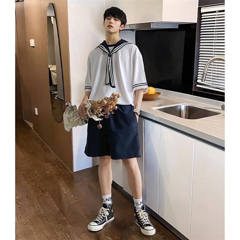 JK制服海军水手服套装小披肩班服集体服团体服男女,男装休闲套装,星座112A