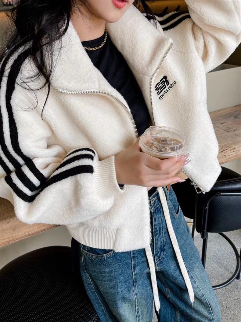 冬装新款毛毛短外套，女装短外套，玫瑰共和国