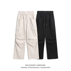 抖音品质美式高街cleanfit褶皱宽松工装裤B315-K24270-特p40控78，男装工装外套，电商B315