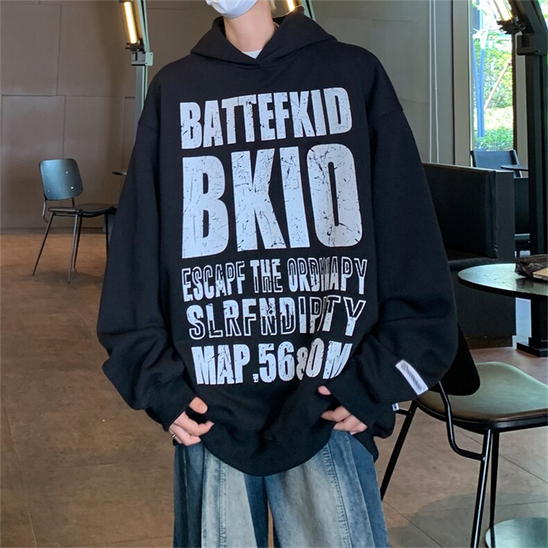 美式复古藏青色重磅卫衣男秋冬款oversize慵懒情侣装欧美潮牌外套，女装短外套，星座505-2（原电商A260-1)